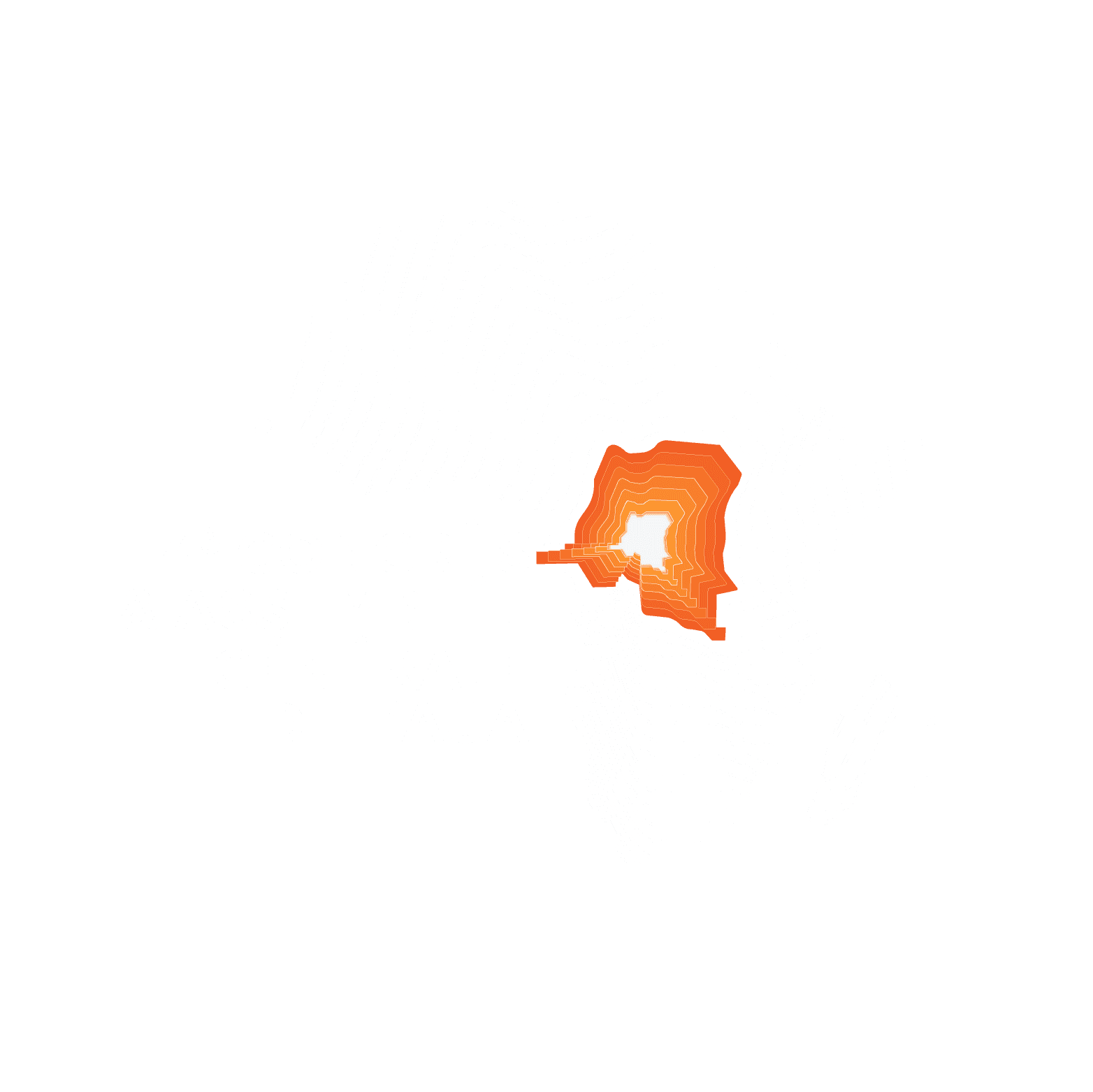 Africa map with contour lines